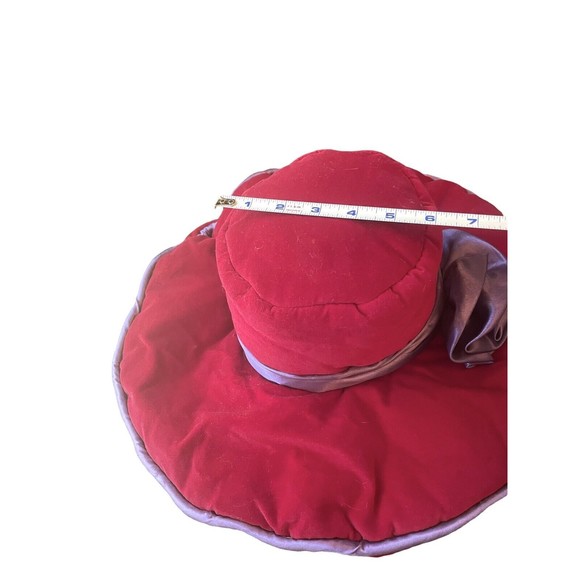 Red Hat Society Red Purple Tabletop Hat Decor Soft Pillow - Picture 3 of 5